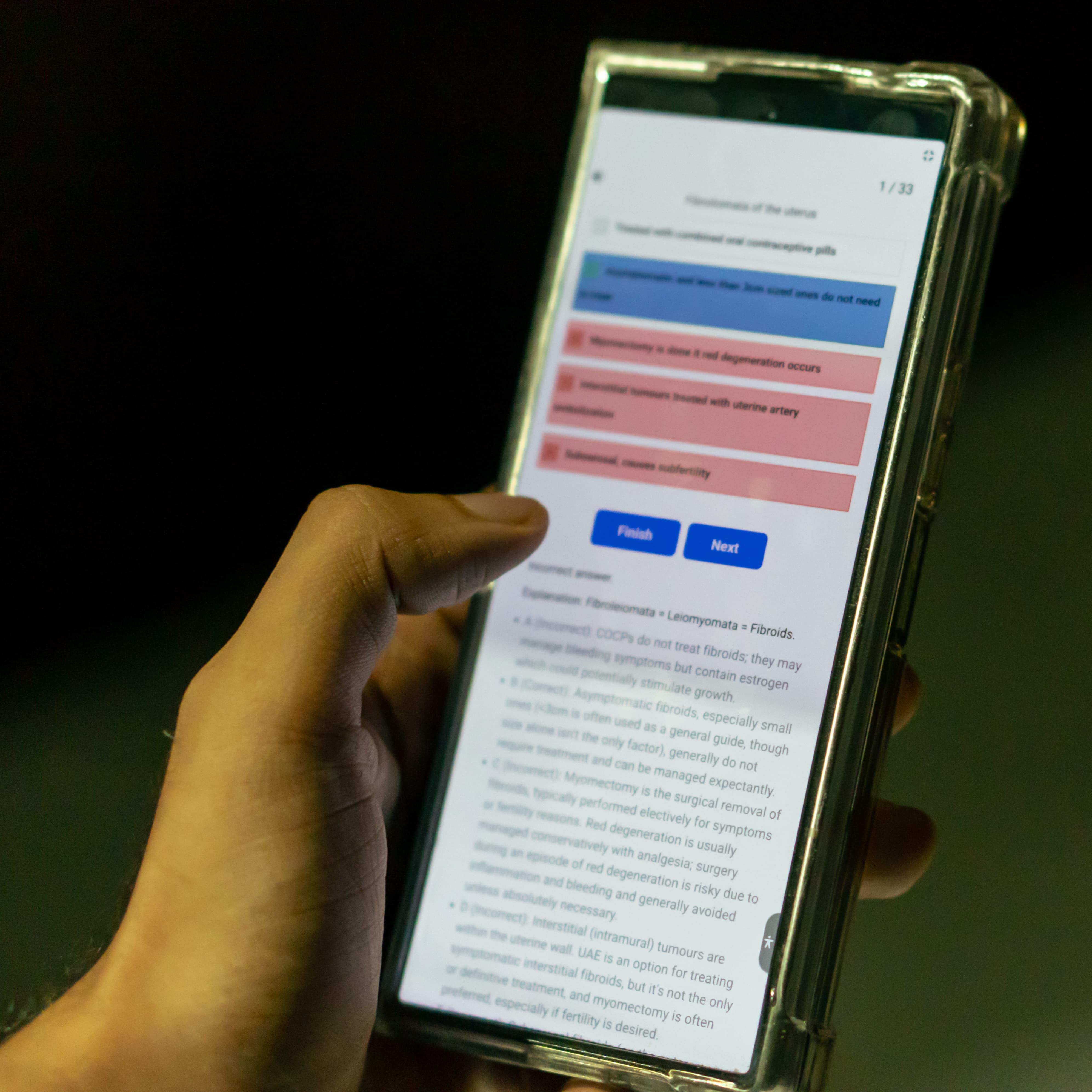 Medschoolhub MCQ on phone