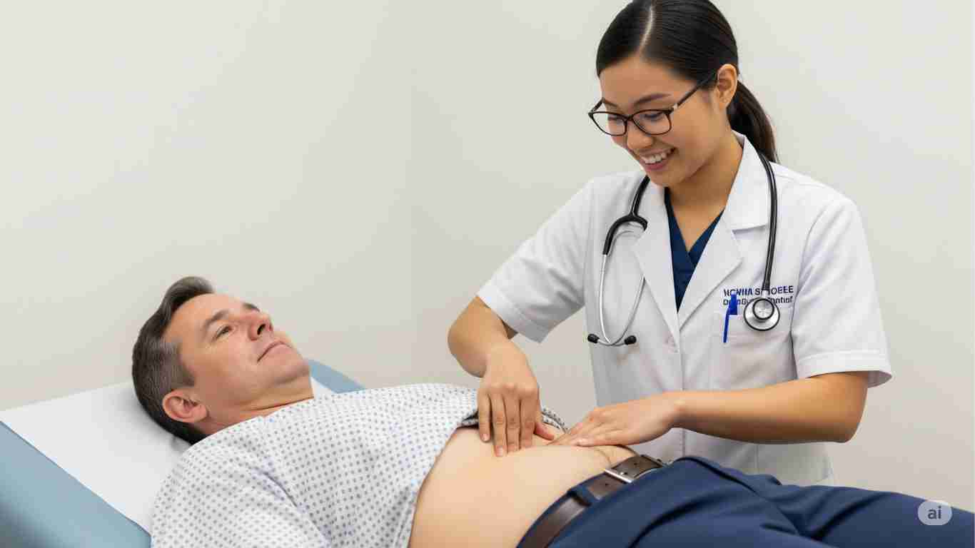 Interpretation of abdominal examination